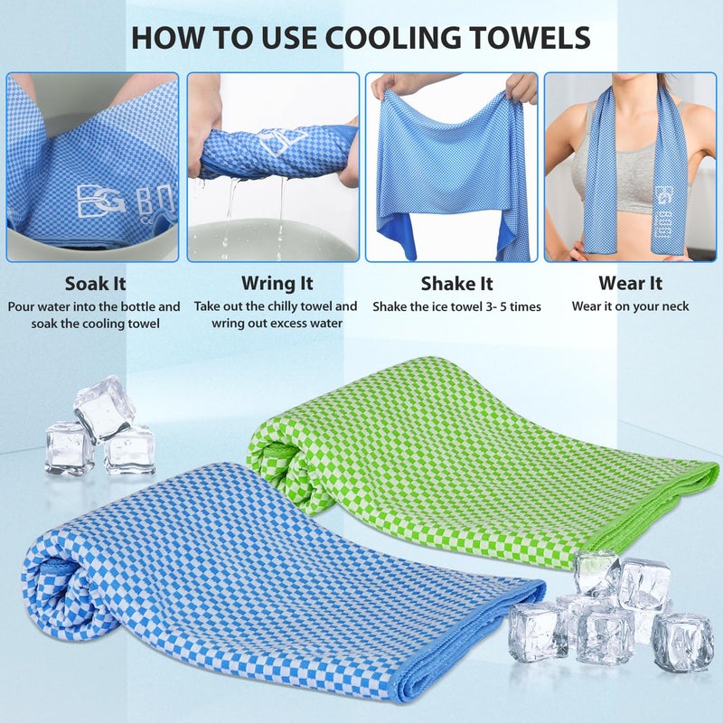 BOGI Cooling Towel, Cooling Towels for Neck and Face-40"x12"-Ice Towel for Instant Cooling, Soft Breathable Chilly Towel, Stay Cool for Yoga, Sport, Gym, Workout, Camping & More Activities (Blue) - Image 5